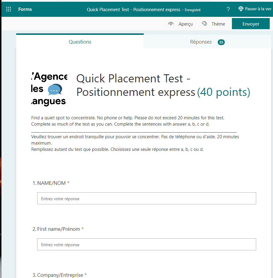 Quick Placement Test